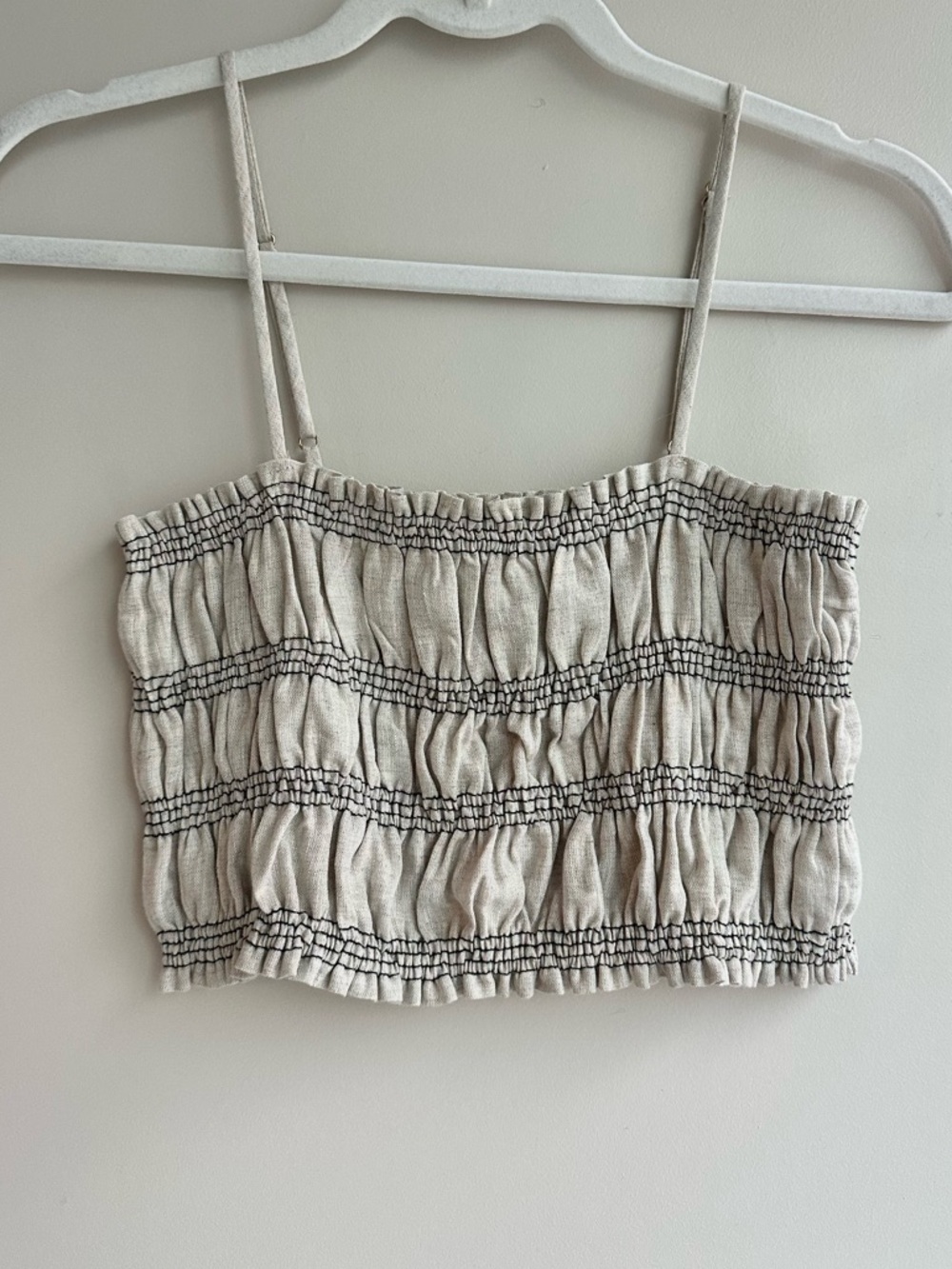 DISSH Bianca Linen Ruched Crop Top 6